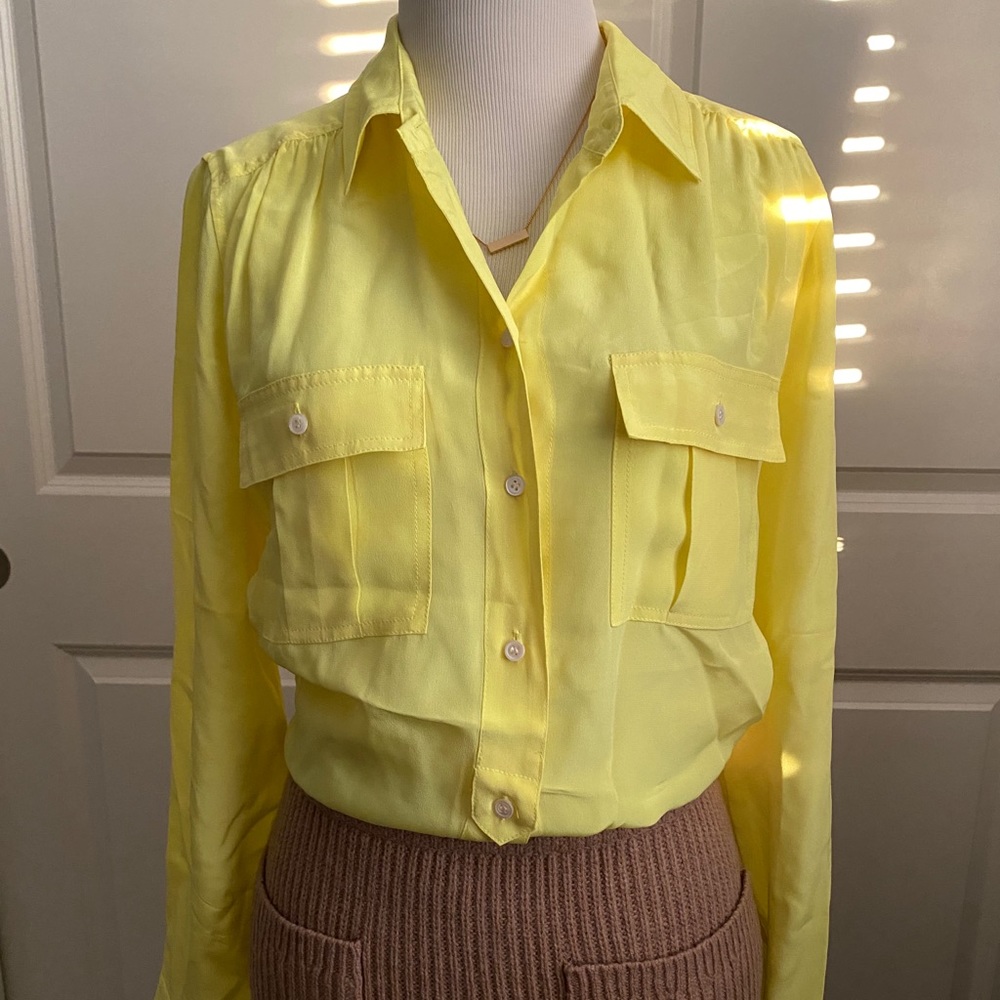 J.Crew Blythe Blouse Silk Shirt in Sz 6